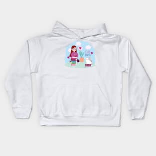 Cats and Books Kids Hoodie